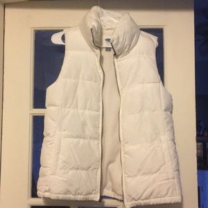 White puffy vest